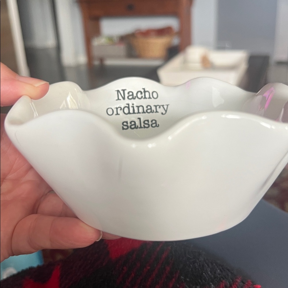 Mud Pie White Ceramic Dip Bowl - Picture 2 of 3
